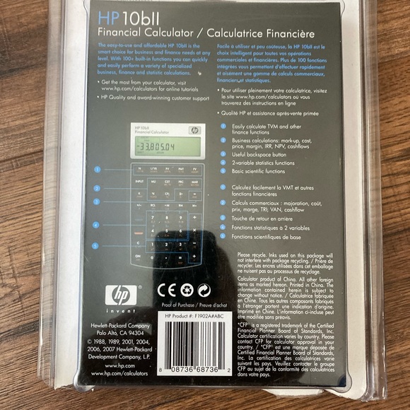 HP10bll financial calculator - Picture 2 of 2